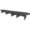 Regency Legacy 240"" Modular Racetrack Conference Table with 3 Power Data Grommets Ash Grey