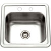 Houzer® 1515-6BS-1 Drop In Stainless Steel 2-Holes Bar/Prep Sink