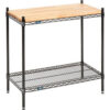 Nexel® 2 Shelf Black Epoxy Wire Shelving Display Unit Starter 48""W x 18""D x 34""H