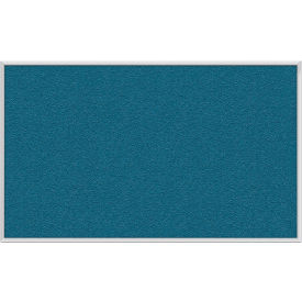 Ghent 4' x 10' Bulletin Board - Ocean Vinyl Surface - Silver Frame