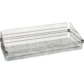 Quantum® Chrome Wire Shelf Basket 48""W x 18""D