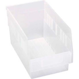 Plastic Nesting Storage Shelf Bin QSB202 6-5/8""W x 11-5/8""D x 6""H Clear