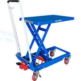 Global Industrial™ Mobile Scissor Lift Table 27""L x 17""W Platform 330 Lb. Capacity