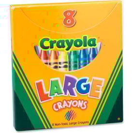 Crayola® Large Crayons Nontoxic Assorted 8/Box