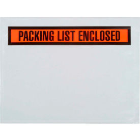 Panel Face Envelopes ""Packing List Enclosed"" Print 7""L x 5-1/2""W Orange 1000/Pack