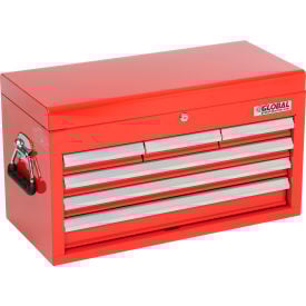 Global Industrial™ 25-15/16"" x 12-1/16"" x 14-3/4"" 6 Drawer Red Tool Chest