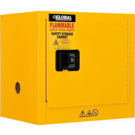 Global Industrial™ Flammable Cabinet Manual Close Single Door 6 Gallon 23""Wx18""Dx22""H
