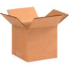 Global Industrial™ Cardboard Corrugated Boxes 5""L x 5""W x 4""H Kraft