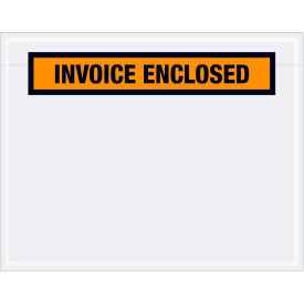 Panel Face Envelopes ""Invoice Enclosed"" Print 5-1/2""L x 7""W Orange 1000/Pack