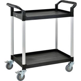 Global Industrial™ Service Cart w/2 Shelves 440 lb. Capacity 26""L x 17""W x 37""H Black