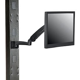 Global Industrial™ Gas Spring LED or LCD Monitor Arm w/ VESA Plate For Orbit Workstation Black
