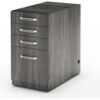 Safco® Aberdeen Credenza PBBF Ped 15 1/4""W x 20""D x 27-1/2""H Gray Steel