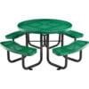 Global Industrial™ 46"" Round Picnic Table Perforated Metal Green