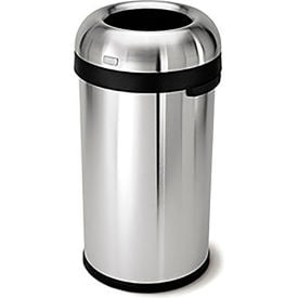 Simplehuman® Steel Stainless Bullet Open Top Trash Can 16 Gallon