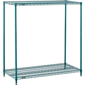 Nexel® 2 Shelf Poly-Green® Wire Shelving Unit Starter 30""W x 24""D x 34""H