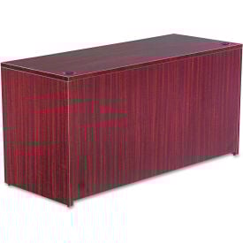 Alera Credenza Shell for Valencia Series - 59-1/8""W x 23-5/8""D x 29-1/2""H - Mahogany