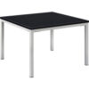 Interion® Wood End Table with Steel Frame - 24"" x 24"" - Black