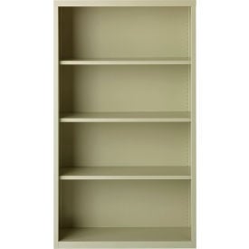 Hirsh 4 Shelf Bookcase 34-1/2""W x 13""D x 60""H Putty