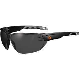 Ergodyne® Skullerz® VALI-AFAS Frameless Safety Glasses Smoke Lens Matte Black Frame