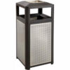 Safco® Evos™ Series Steel Garbage Can w/ Ash 38 Gallon 9935BL