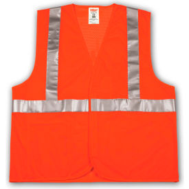 Tingley® V70629 Job Sight™ Class 2 Vest Fluorescent Orange Polyester Mesh 2XL/3XL