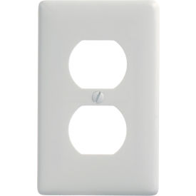 Bryant NP8W Duplex Plate 1-Gang Standard White Nylon