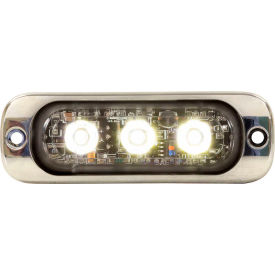 Buyers 3.375"" Clear Thin Mount Horizontal Strobe Lights With 3 LED - 8892301