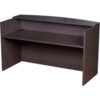 Boss Wooden Reception Desk - 71""W x 30""D x 42""H - Driftwood