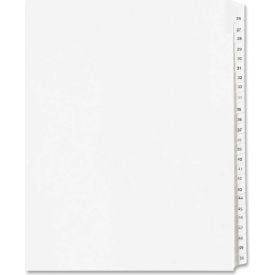 Avery Side Tab Collated Legal Index Divider 26 to 50 8.5""x11"" 25 Tabs White/White