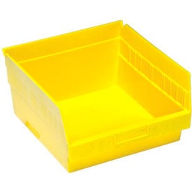 Plastic Nesting Storage Shelf Bin QSB209 11-1/8""W x 11-5/8""D x 6""H Yellow
