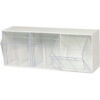 Quantum Tip Out Storage Bin QTB303 - 3 Compartments White