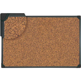 Universal® Tech Cork Board - 36"" x 24"" - Rubber-Cork Surface with Black Plastic Frame