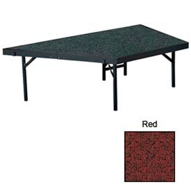 Stage Pie Unit with Carpet for 48""W x 16""H Stage Units - Red