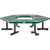 Global Industrial™ Hexagon Outdoor Tree Bench Expanded Metal Green