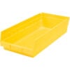 Global Industrial™ Plastic Nesting Storage Shelf Bin 8-3/8""W x 17-7/8""L x 4""H Yellow