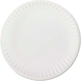 AJM Packaging Corp®. 10100 Paper Plates 9"" Dia. White 1000/Carton