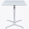 Luxor 32"" Square Adjustable Height Restaurant Table White