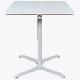 Luxor 32"" Square Adjustable Height Restaurant Table White