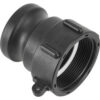 Global Industrial™ Polypropylene 2"" Female NPS Pipe Thread x 2"" Part A Camlock Adapter