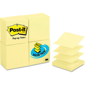 Post-it® Pop-up Notes Pop-Up Note Refills R33024VAD 3"" x 3"" Yellow 100 Sheets 24/Pack