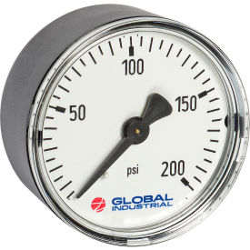Global Industrial™ 2"" Pressure Gauge 160 PSI/KG/CM2 1/4"" NPT CBM Plastic