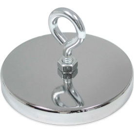 Master Magnetics Ceramic Hang-It Magnet RB80EB with Attached Eyebolt 95 Lbs. Pull Chrome Plating