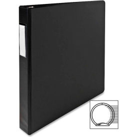 3 Ring Label Hold Binder 1"" Capacity 11""x8-1/2"" Black