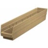 Global Industrial™ Plastic Nesting Storage Shelf Bin 4-1/8""W x 23-5/8""L x 4""H Beige