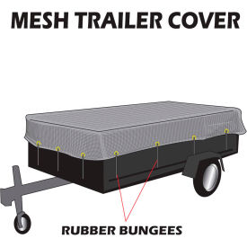 Xtarps MT-TT-1416 Utility Trailer Mesh Cover 14'W x 16'L Black