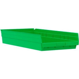 Akro-Mils Plastic Nesting Storage Shelf Bin 30174 - 11-1/8""W x 23-5/8""L x 4""H Green