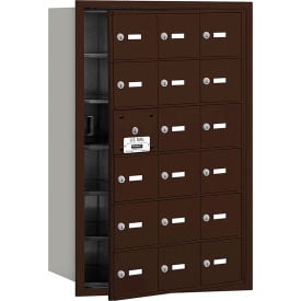 4B+ Horizontal Mailbox 18 A Doors (17 usable) Front Loading Bronze USPS Access