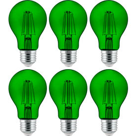 Sunlite Orange Transparent LED Light Bulb 4-1/2-Watt Dimmable 6-Pack