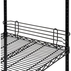 Nexel® Black Epoxy Wire Ledge 24""W x 4""H