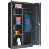 Global Industrial™ Combination Storage Cabinet 36""W x 18""D x 72""H Black Assembled